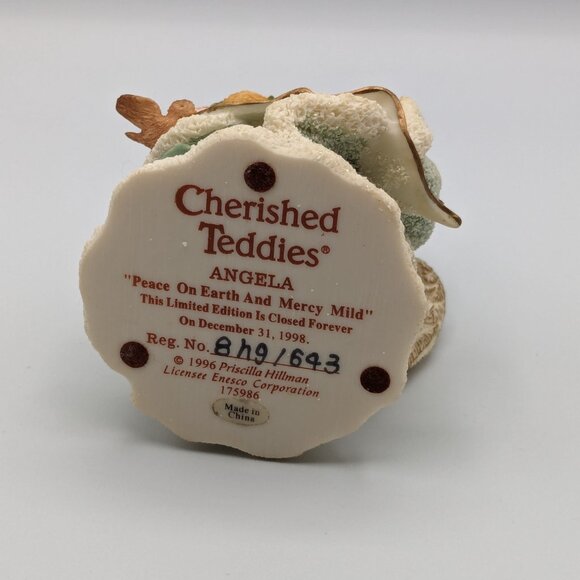 Cherished Teddies Angela "Peace On Earth And Mercy Mild" (175986) 1996 - Picture 6 of 12